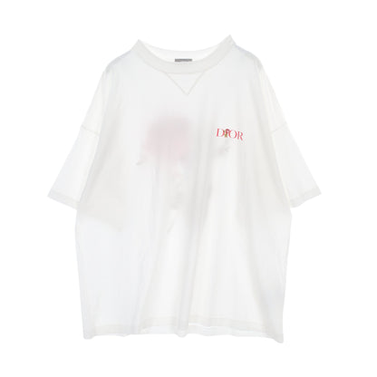 JARDIN Tシャツ ローズプリント コットン ホワイト クリスチャンディオール トップス Christian Dior