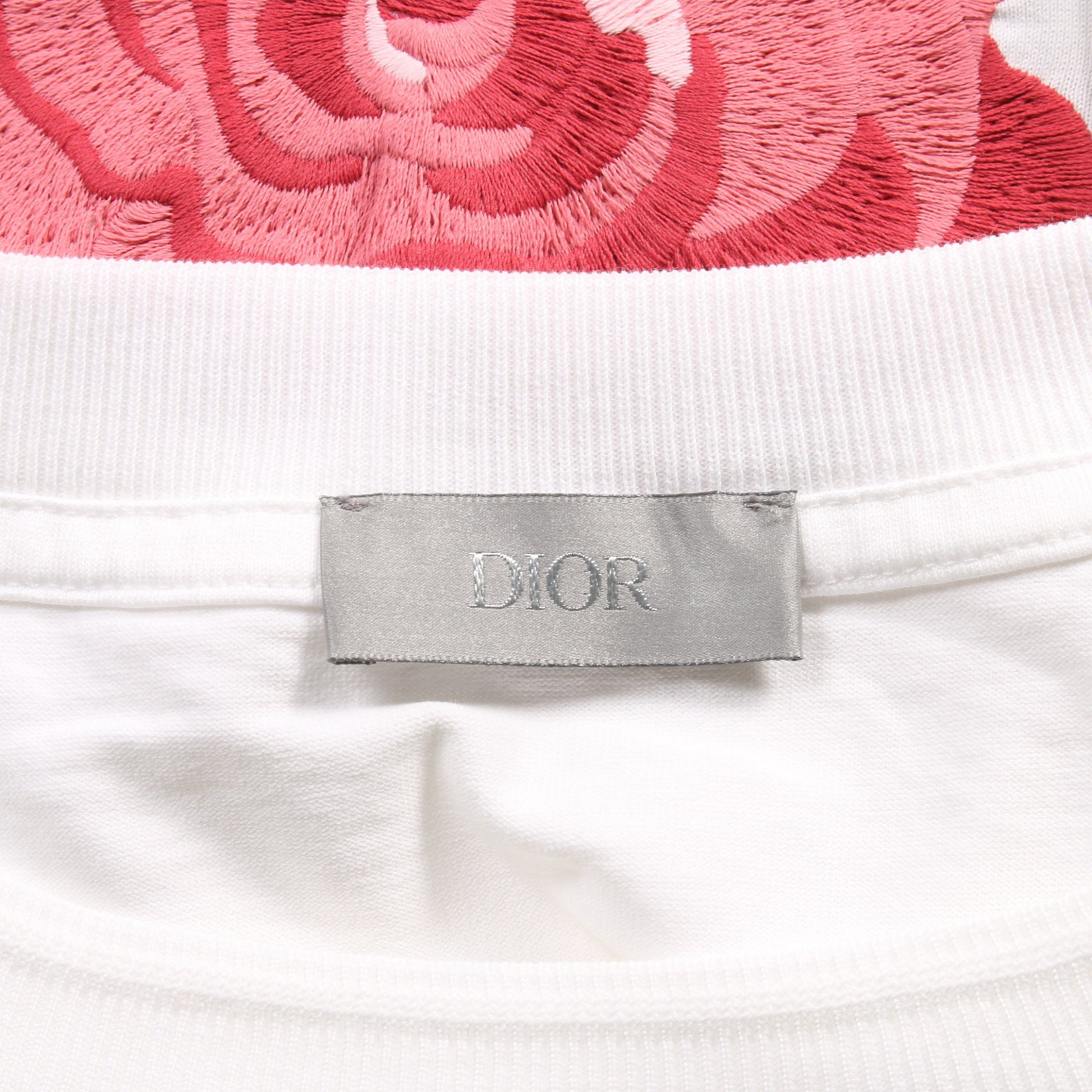 JARDIN Tシャツ ローズプリント コットン ホワイト クリスチャンディオール トップス Christian Dior