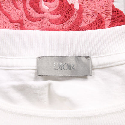 JARDIN Tシャツ ローズプリント コットン ホワイト クリスチャンディオール トップス Christian Dior