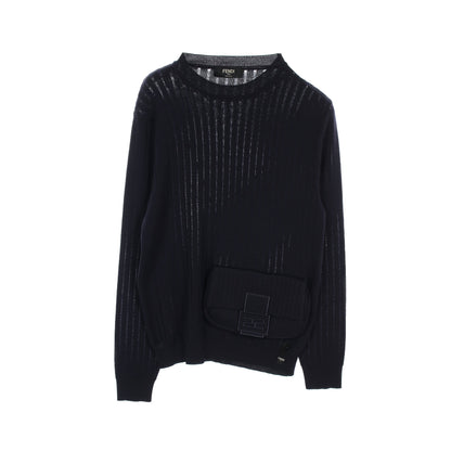 FFロゴ ニット バケットポケット付き ウール ダークネイビー フェンディ トップス FENDI