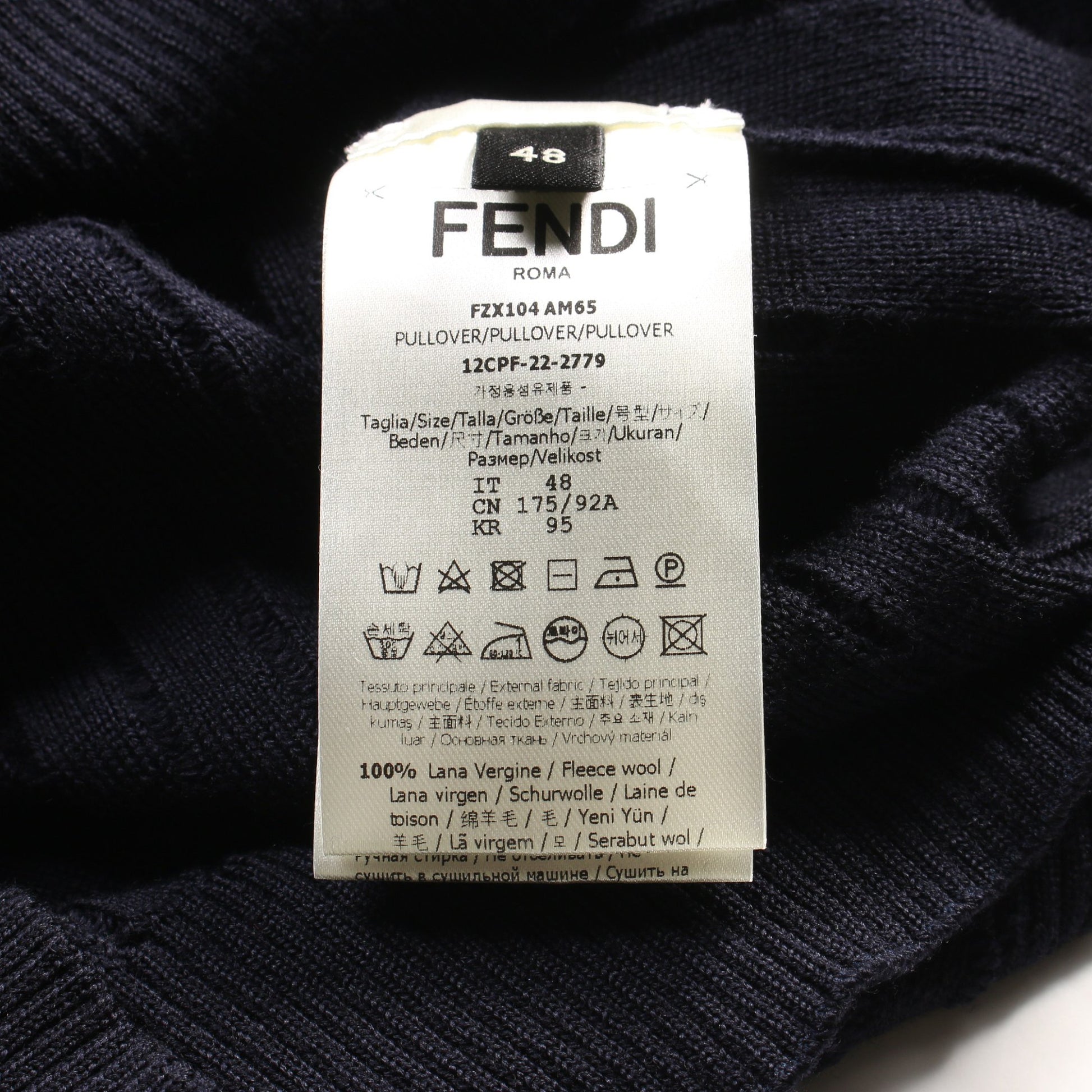 FFロゴ ニット バケットポケット付き ウール ダークネイビー フェンディ トップス FENDI