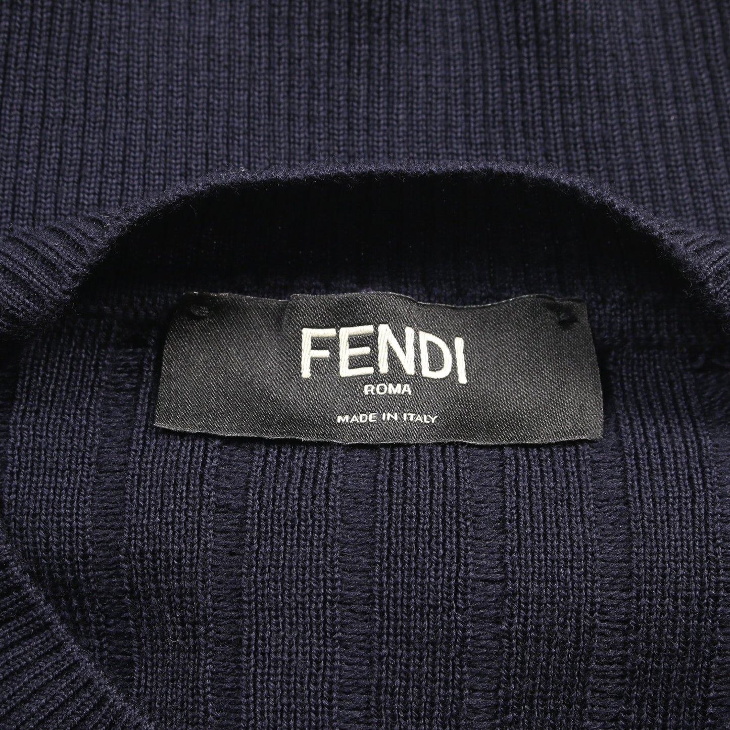 FFロゴ ニット バケットポケット付き ウール ダークネイビー フェンディ トップス FENDI