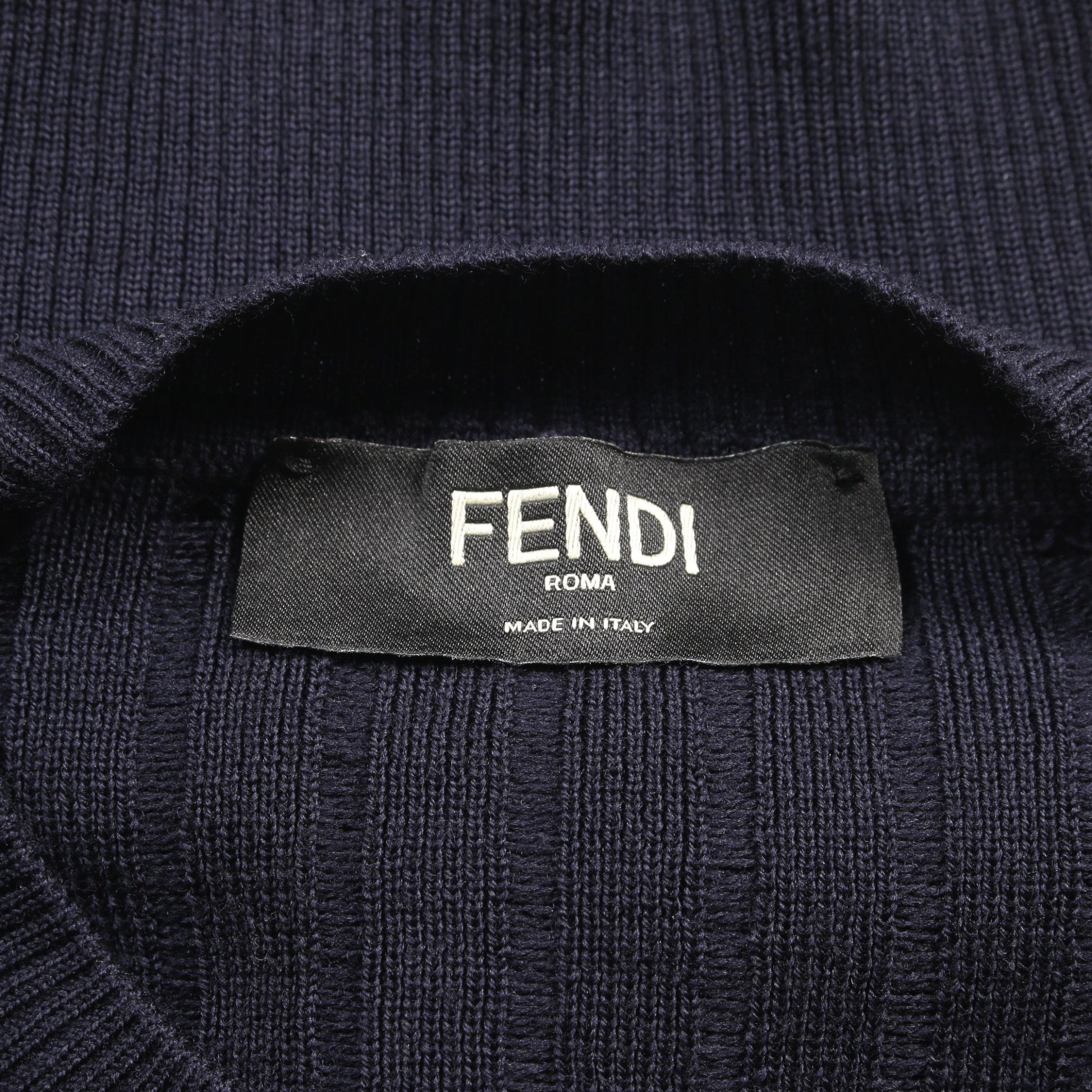 FFロゴ ニット バケットポケット付き ウール ダークネイビー フェンディ トップス FENDI
