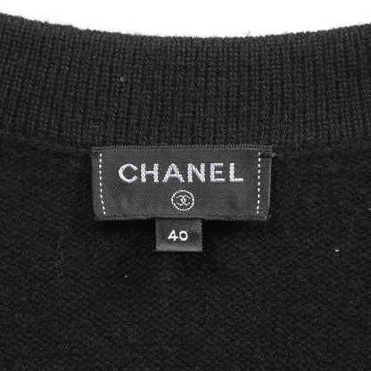 ココマークボタン カーディガン カシミヤ ブラック アイボリー シャネル トップス CHANEL