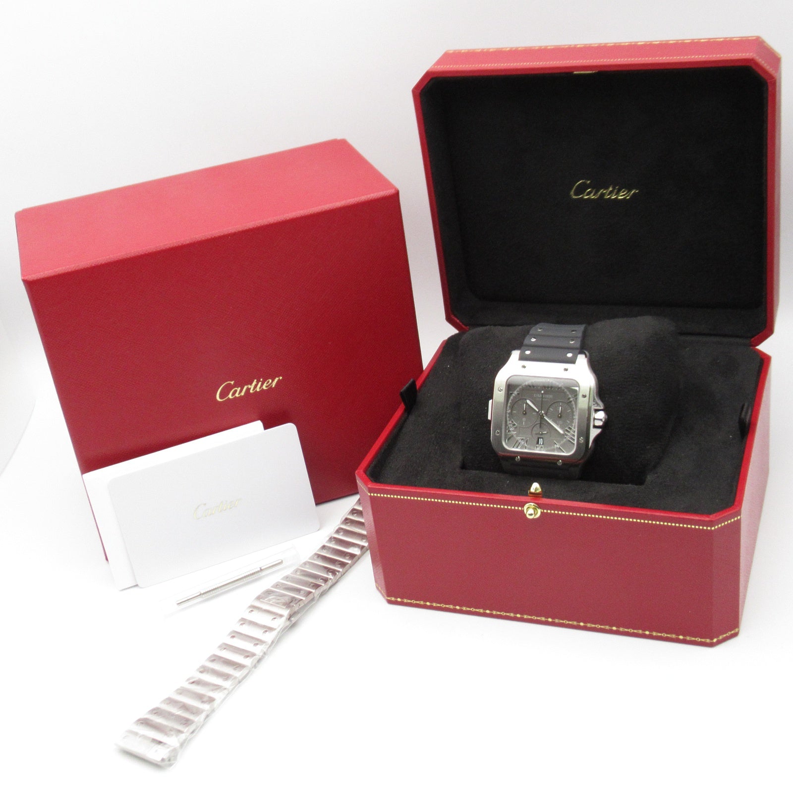 サントス ドゥ カルティエ クロノグラフ XL メンズ 腕時計 自動巻き