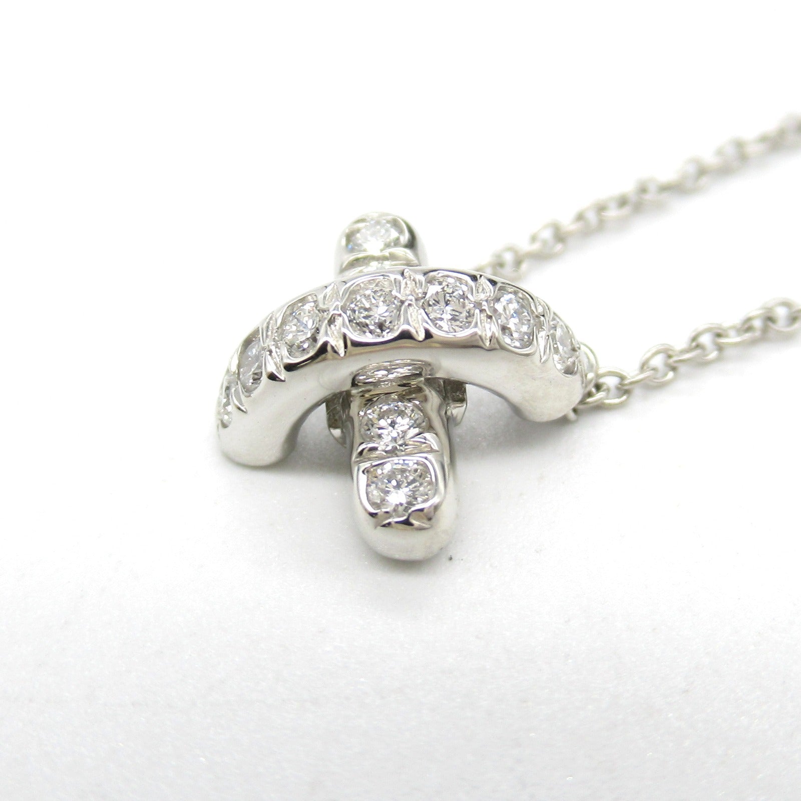 クロスステッチ ネックレス ダイヤ ネックレス Pt950プラチナ