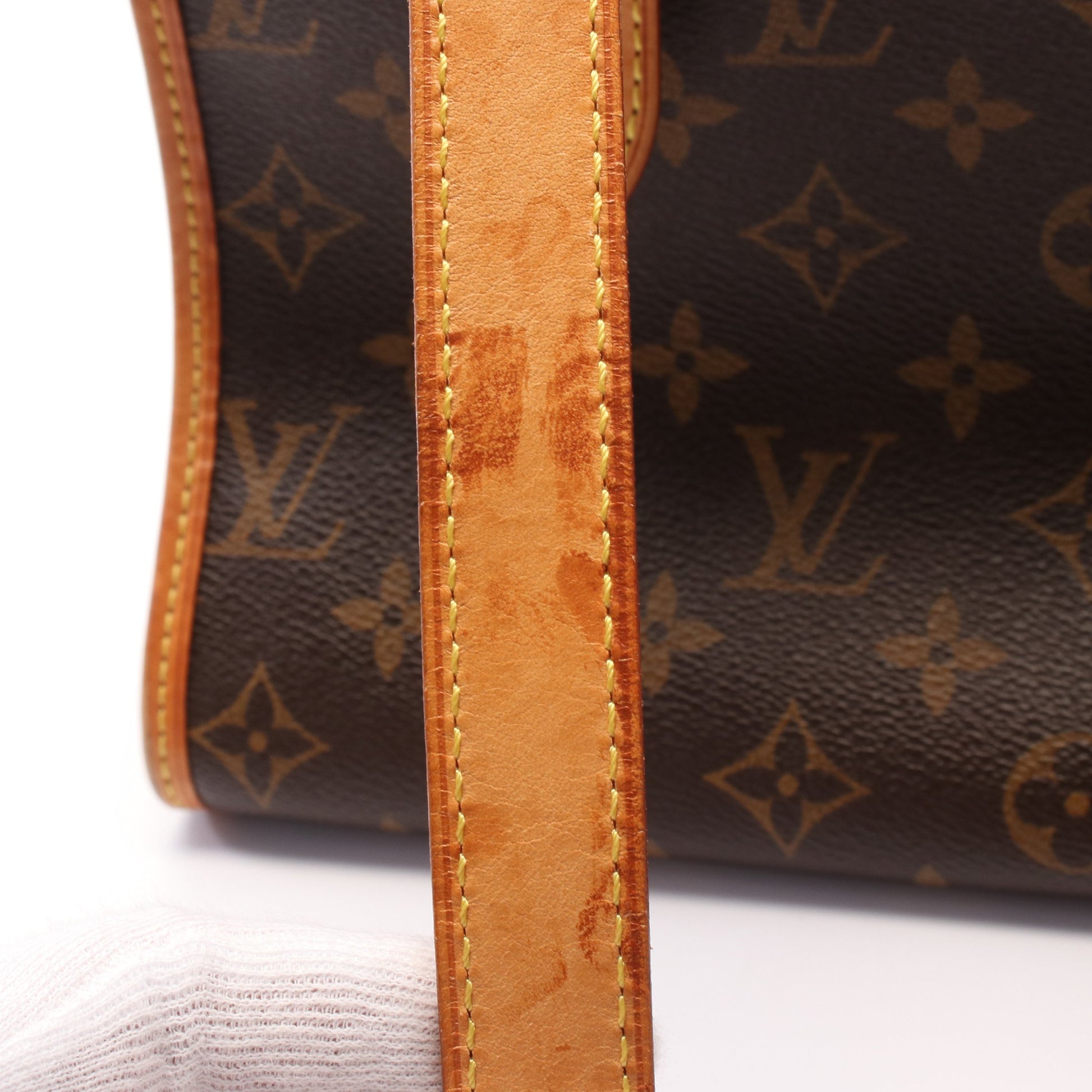 ポパンクール オ モノグラム ショルダーバッグ トートバッグ PVC レザー ブラウン ルイヴィトン バッグ LOUIS VUITTON