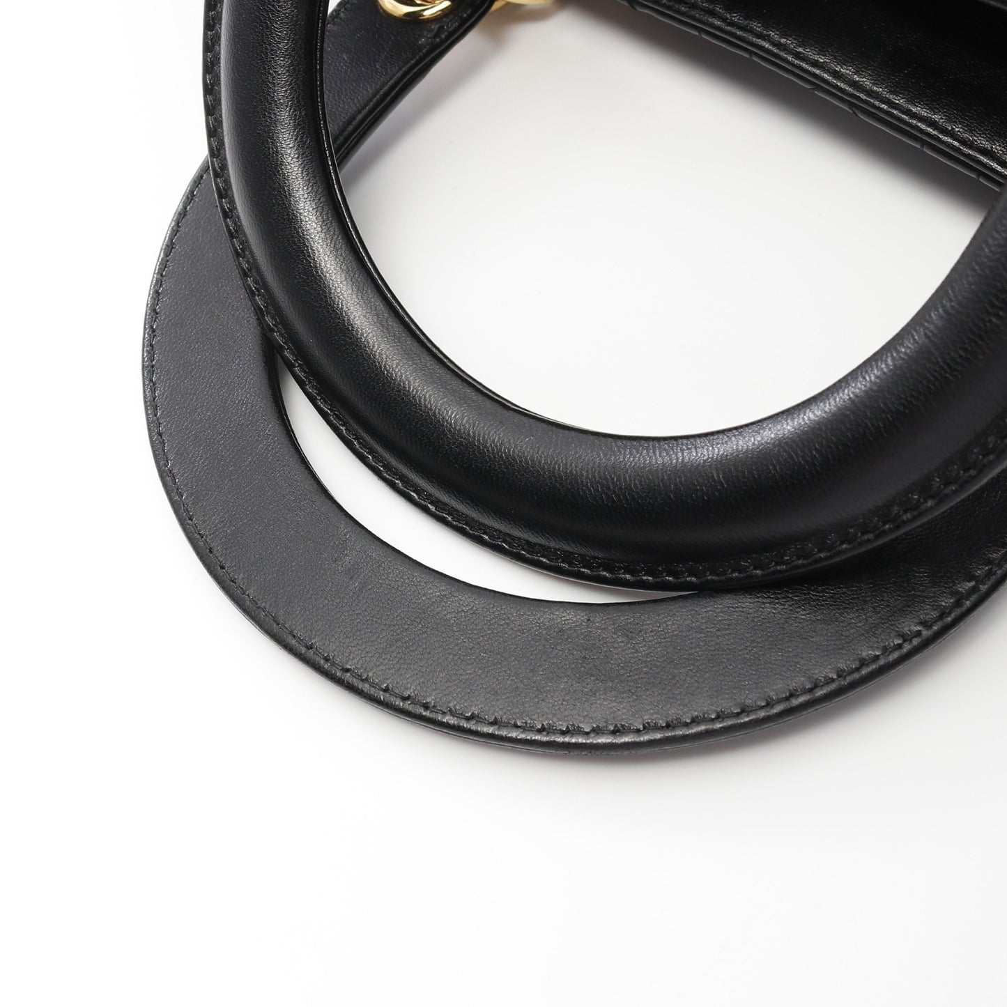 レディディオール ラージ カナージュ ハンドバッグ レザー ブラック 2WAY クリスチャンディオール バッグ Christian Dior