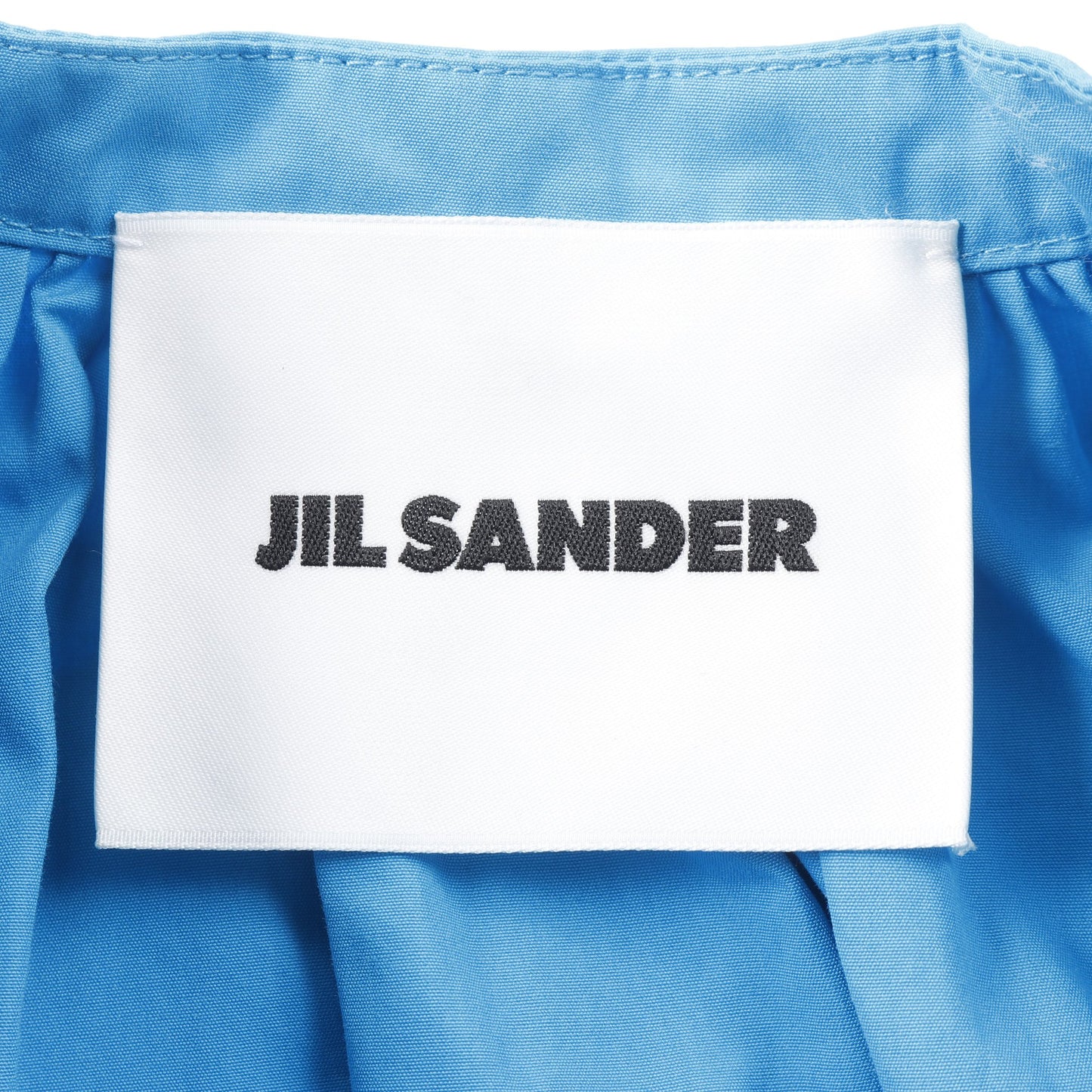 ブラウス バルーンスリーブ コットン ブルー ジルサンダー トップス JIL SANDER