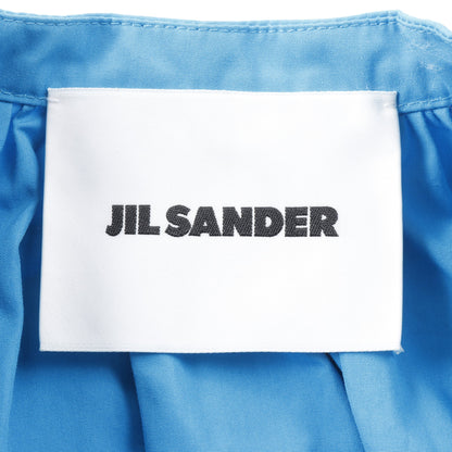ブラウス バルーンスリーブ コットン ブルー ジルサンダー トップス JIL SANDER