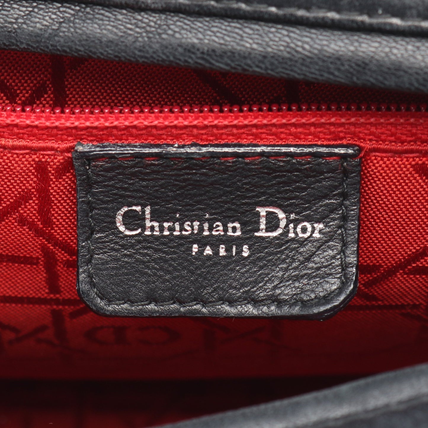 LADY DIOR レディディオール カナージュ ハンドバッグ レザー ブラック 2WAY クリスチャンディオール バッグ Christian Dior