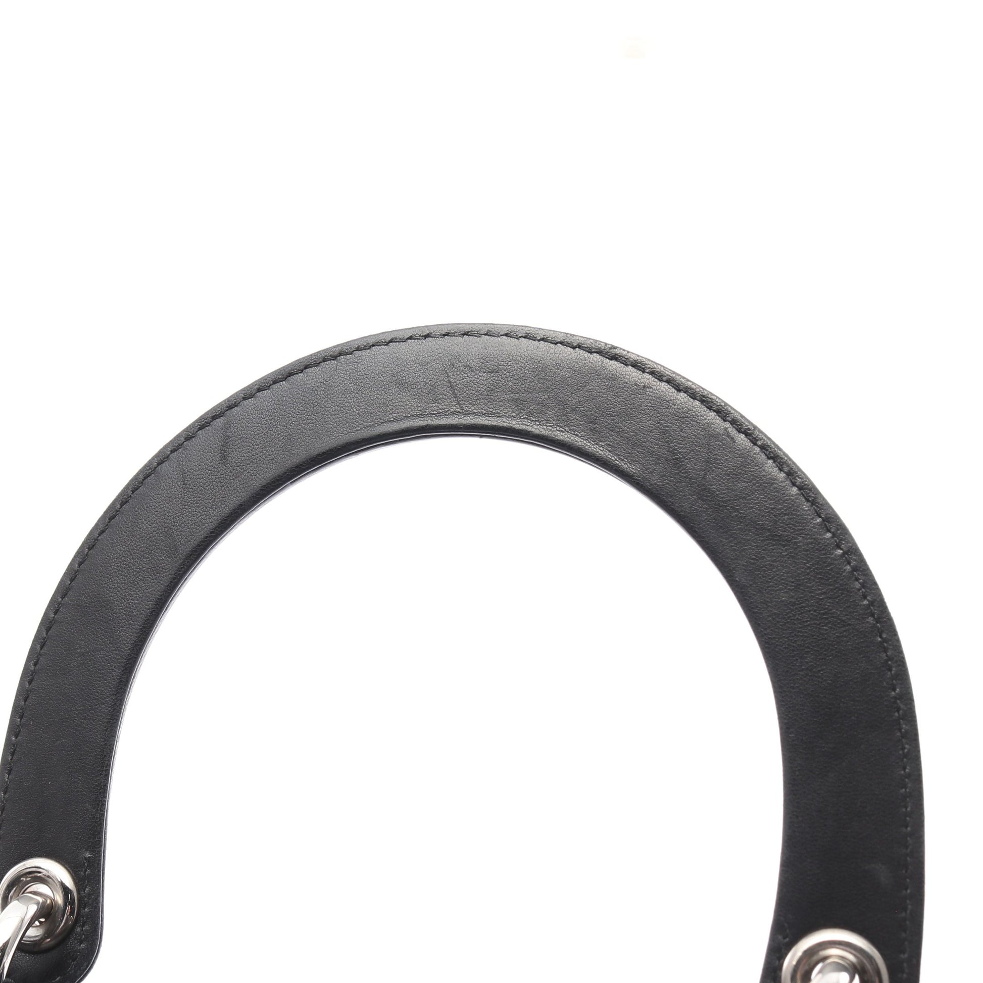 LADY DIOR レディディオール カナージュ ハンドバッグ レザー ブラック 2WAY クリスチャンディオール バッグ Christian Dior