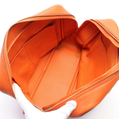 プリュム32 ハンドバッグ ヴォーマダム オレンジ ゴールド金具 □B刻印 エルメス バッグ HERMES