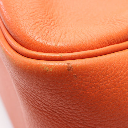 プリュム32 ハンドバッグ ヴォーマダム オレンジ ゴールド金具 □B刻印 エルメス バッグ HERMES