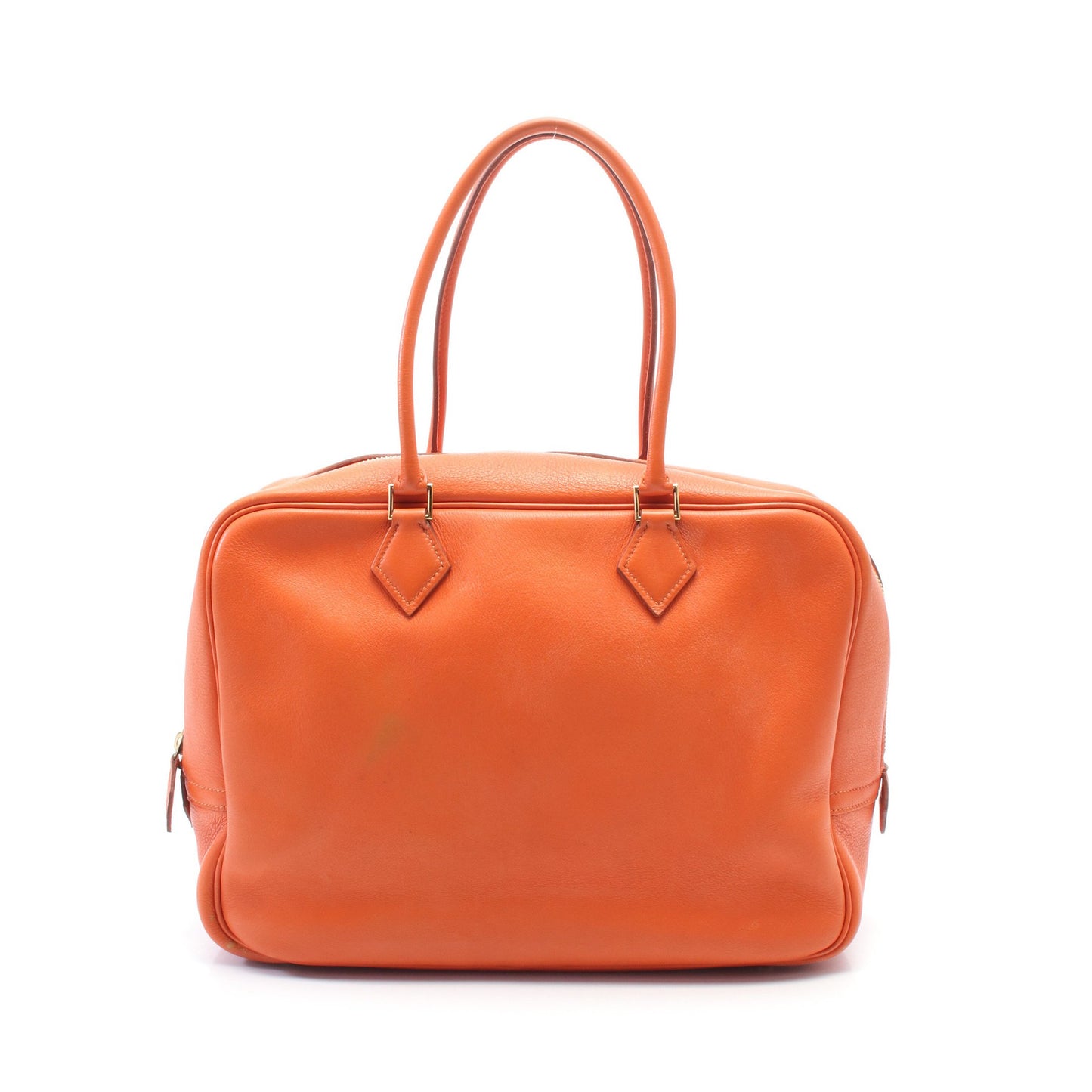プリュム32 ハンドバッグ ヴォーマダム オレンジ ゴールド金具 □B刻印 エルメス バッグ HERMES