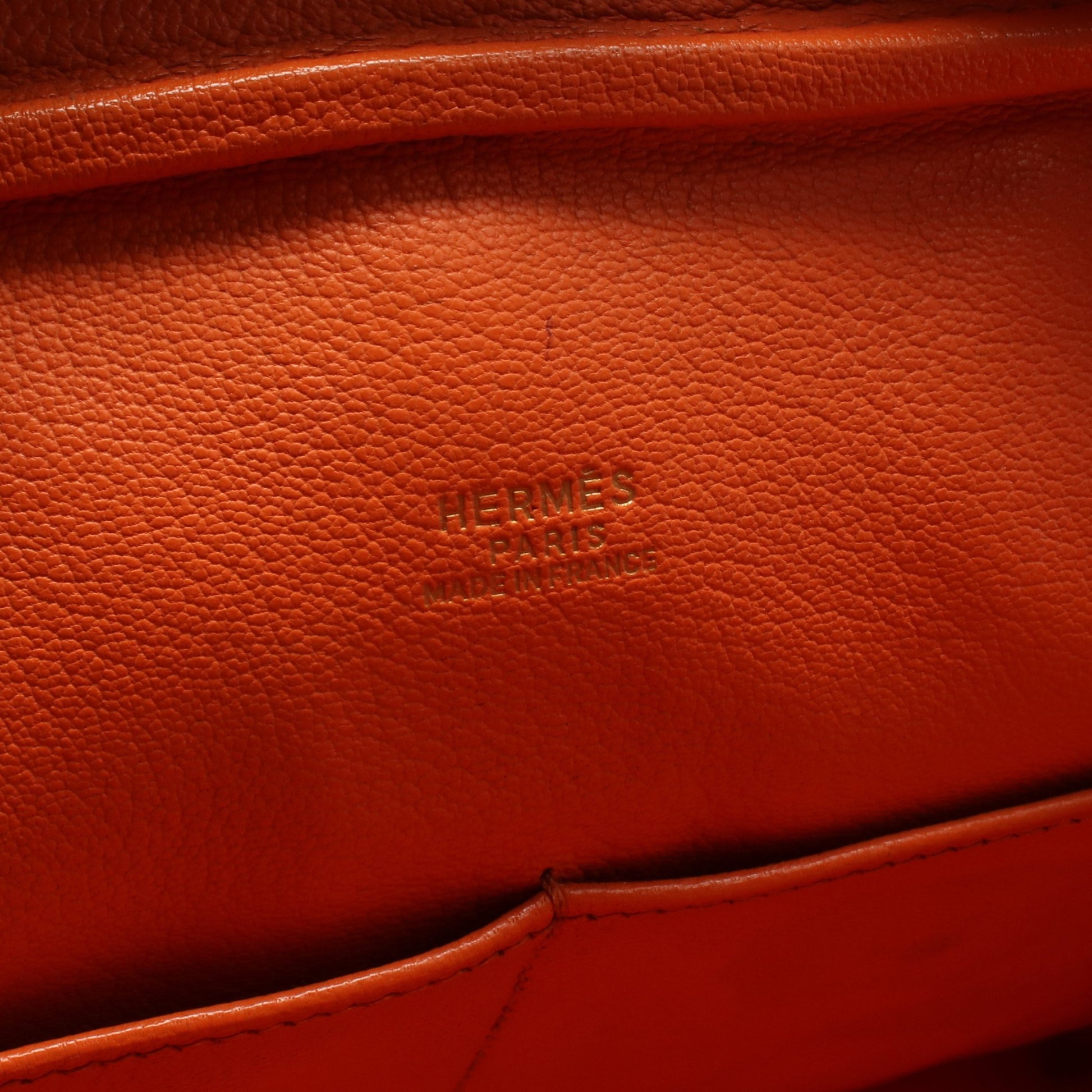 プリュム32 ハンドバッグ ヴォーマダム オレンジ ゴールド金具 □B刻印 エルメス バッグ HERMES