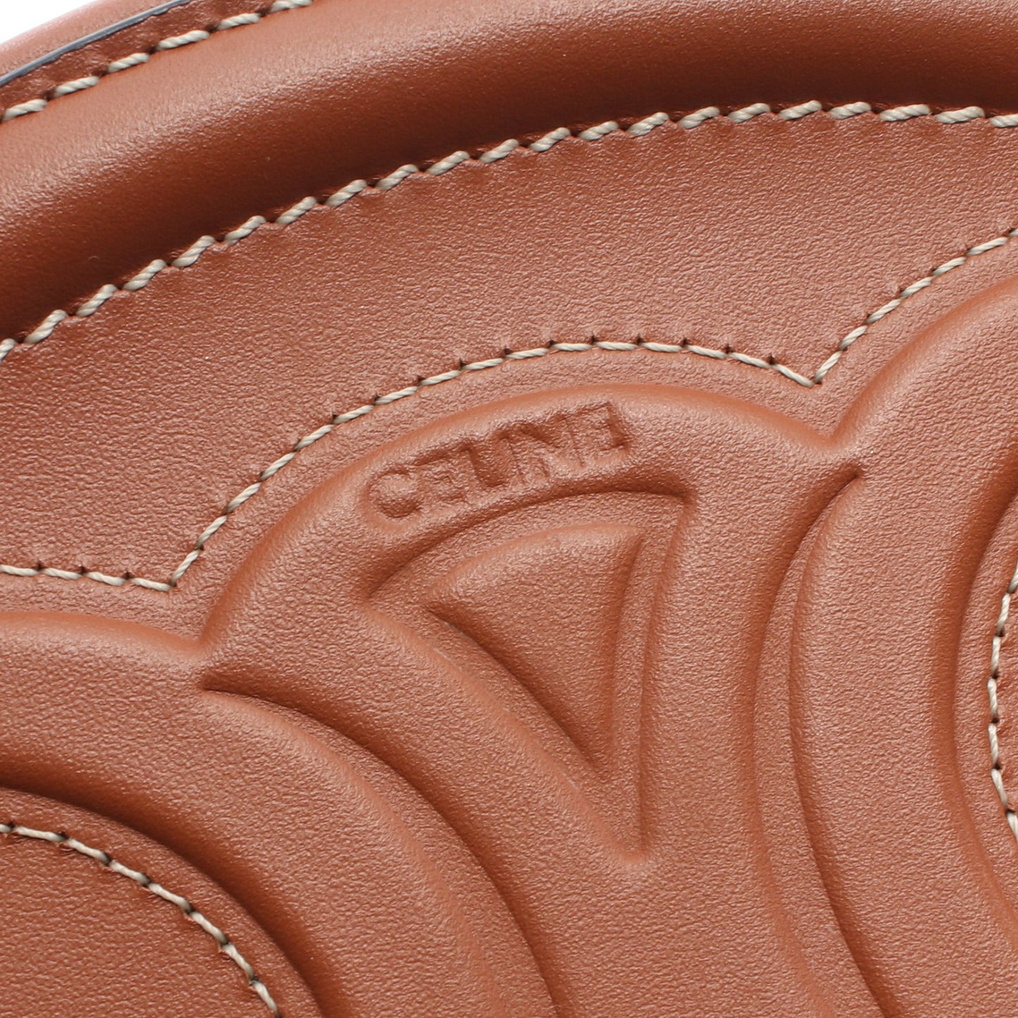 オーバルパース キュイル トリオンフ ショルダーバッグ レザー ブラウン セリーヌ バッグ CELINE