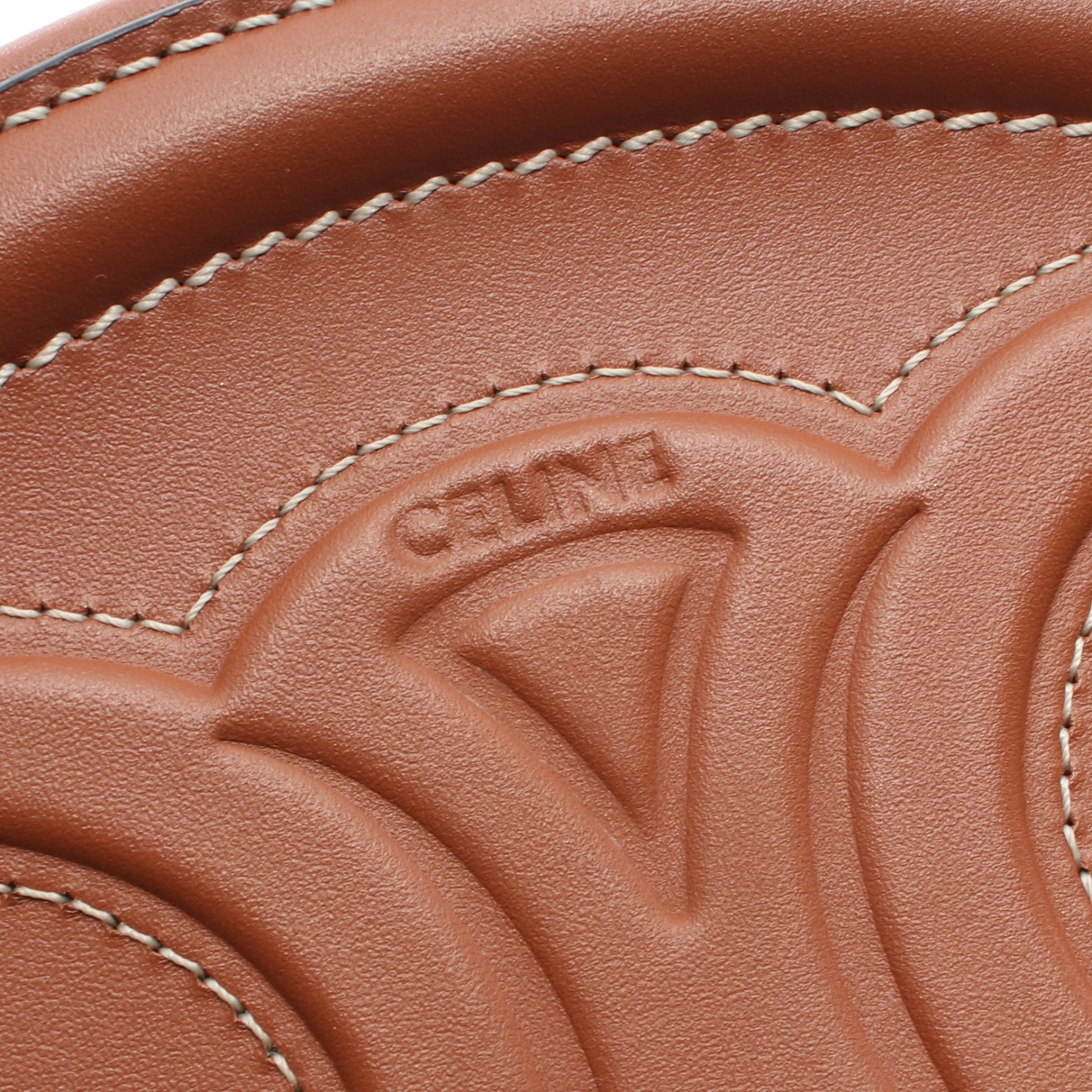 オーバルパース キュイル トリオンフ ショルダーバッグ レザー ブラウン セリーヌ バッグ CELINE