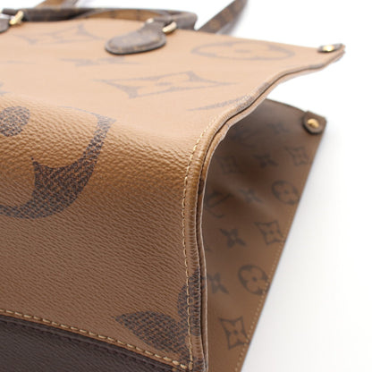 オンザゴーGM モノグラムジャイアント リバース ショルダーバッグ トートバッグ PVC ブラウン ベージュ ルイヴィトン バッグ LOUIS VUITTON