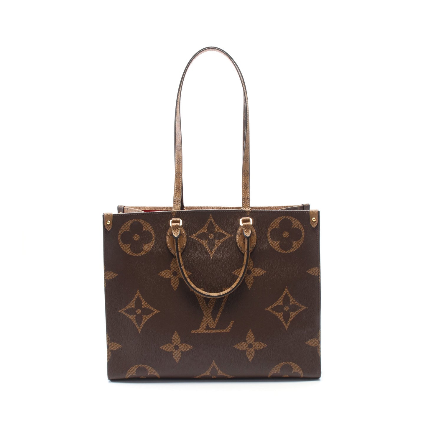 オンザゴーGM モノグラムジャイアント リバース ショルダーバッグ トートバッグ PVC ブラウン ベージュ ルイヴィトン バッグ LOUIS VUITTON