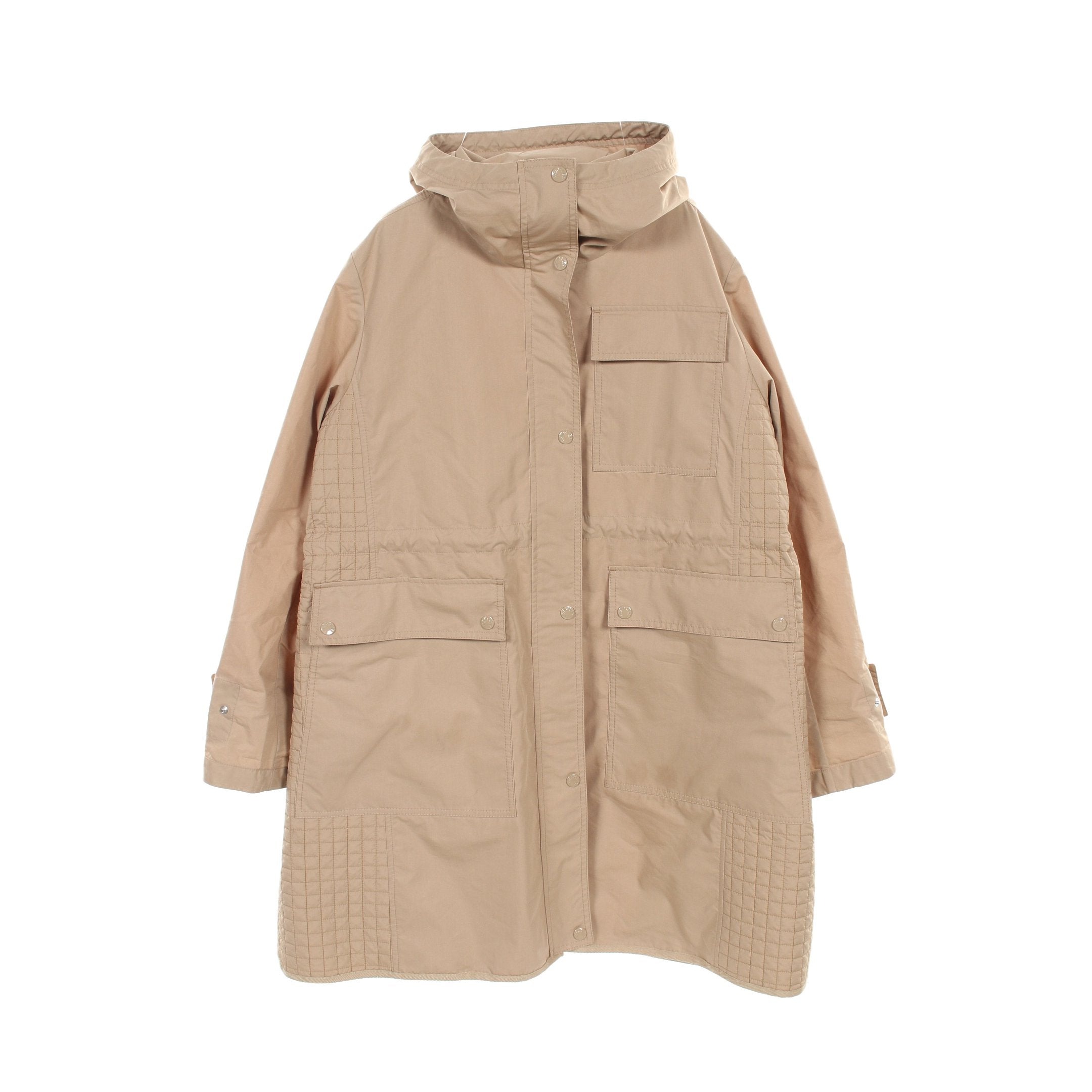 MONCLER ベージュ フード付きコート MEUDON コート コットン ベージュ フード付き モンクレール – RECLO