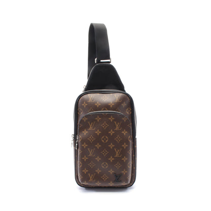 アヴェニュー スリングバッグ モノグラムマカサー ボディバッグ PVC レザー ブラウン ブラック ルイヴィトン バッグ LOUIS VUITTON