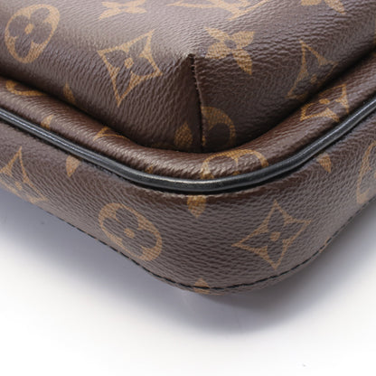 アヴェニュー スリングバッグ モノグラムマカサー ボディバッグ PVC レザー ブラウン ブラック ルイヴィトン バッグ LOUIS VUITTON