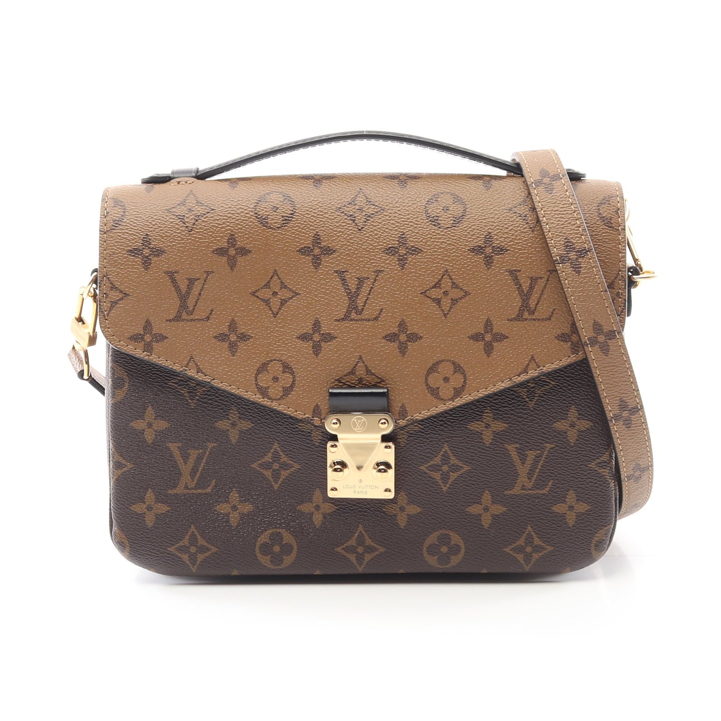 ポシェット メティス MM モノグラムリバース ハンドバッグ PVC レザー ブラウン ブラック 2WAY ルイヴィトン バッグ LOUIS VUITTON