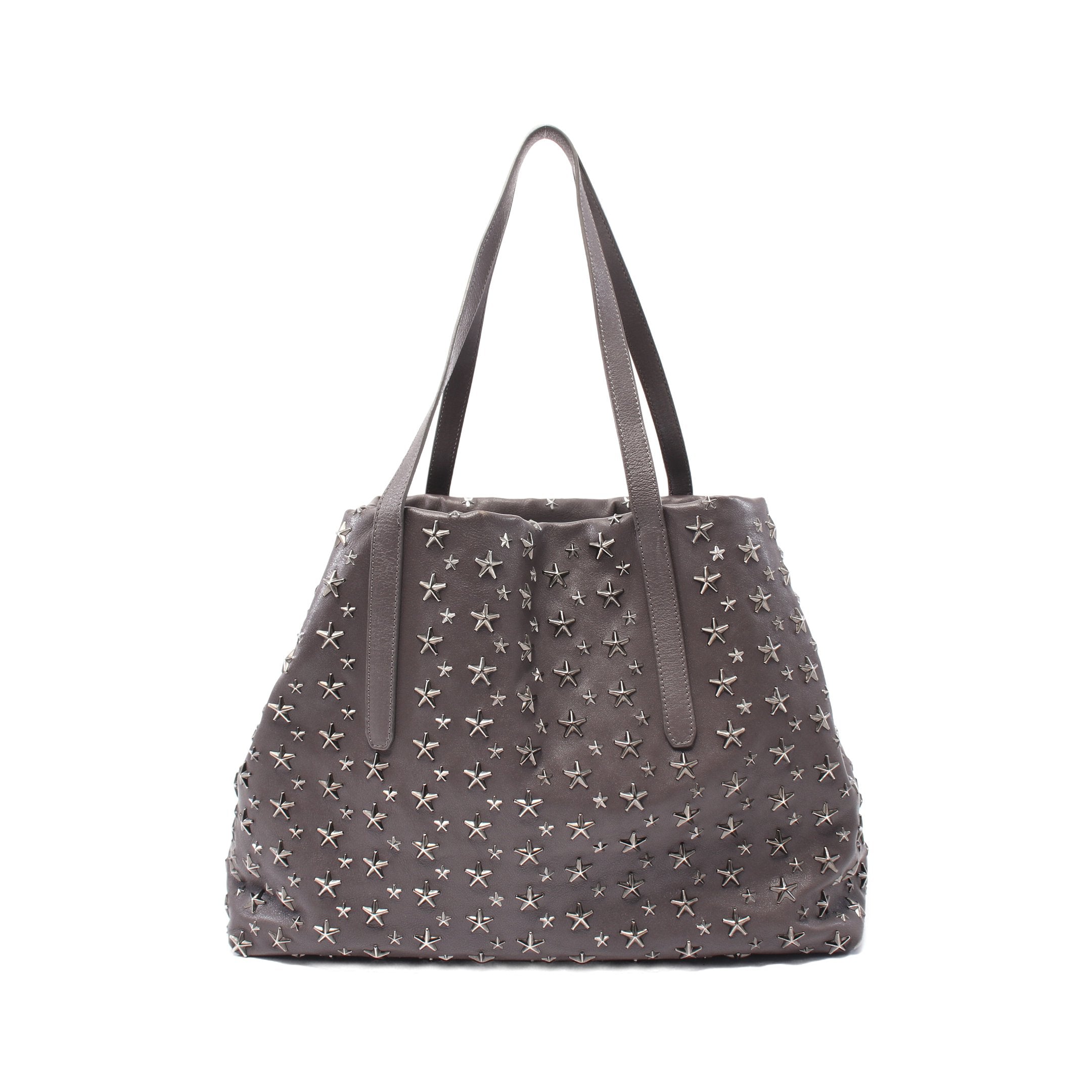 ショルダーバッグ トートバッグ レザー グレー スタースタッズ ジミー