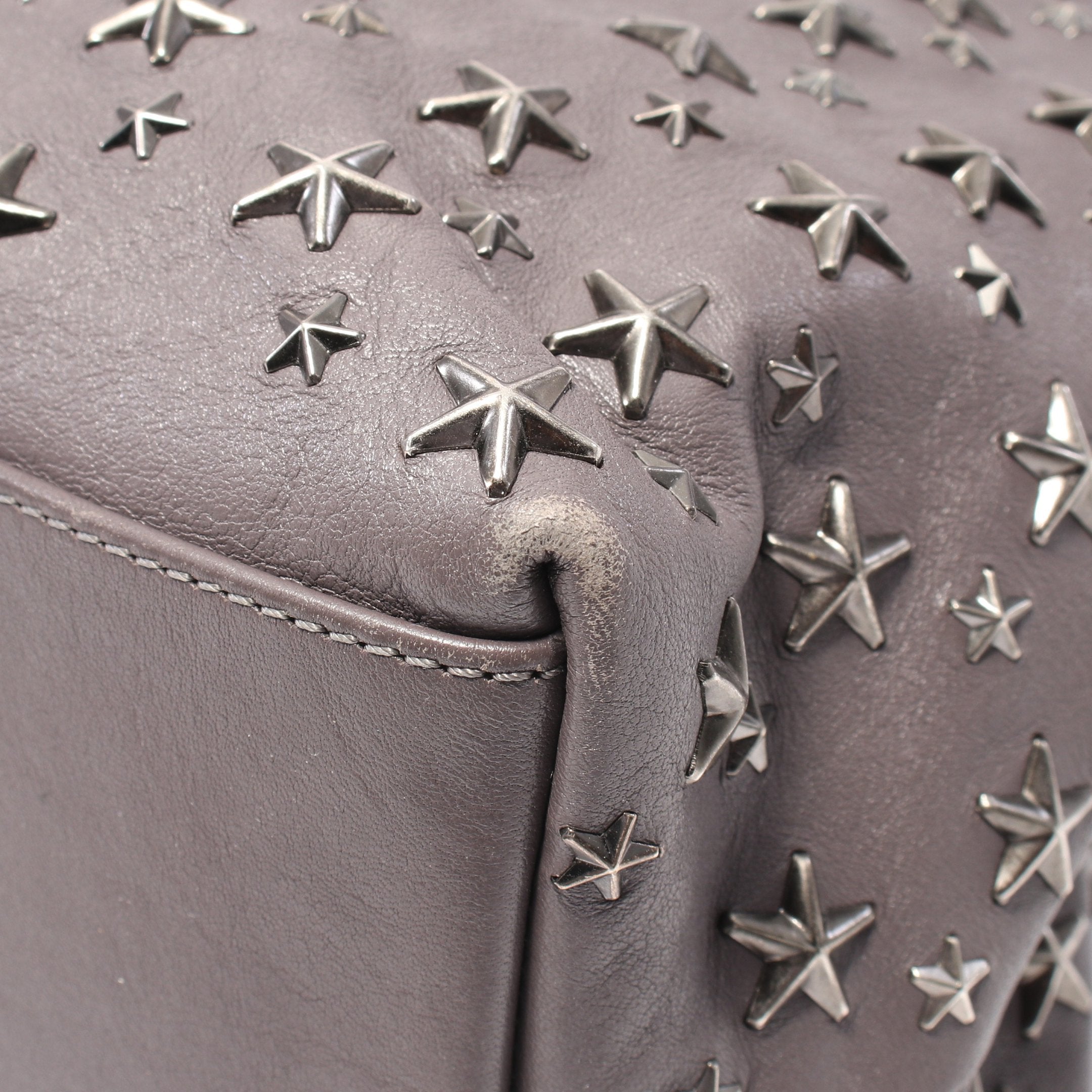 ショルダーバッグ トートバッグ レザー グレー スタースタッズ ジミー