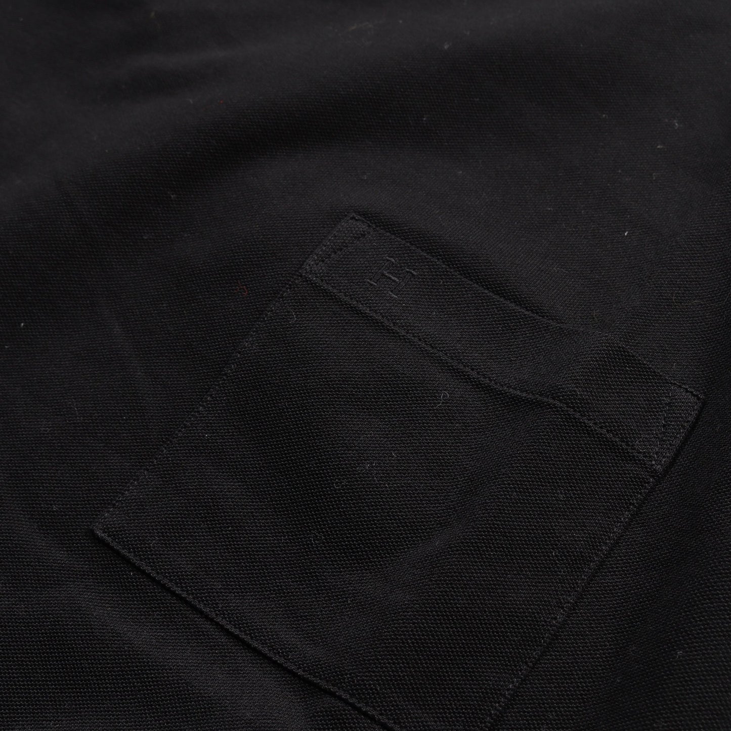 Tシャツ クルーネック ロゴ刺繡 コットン ブラック エルメス トップス HERMES