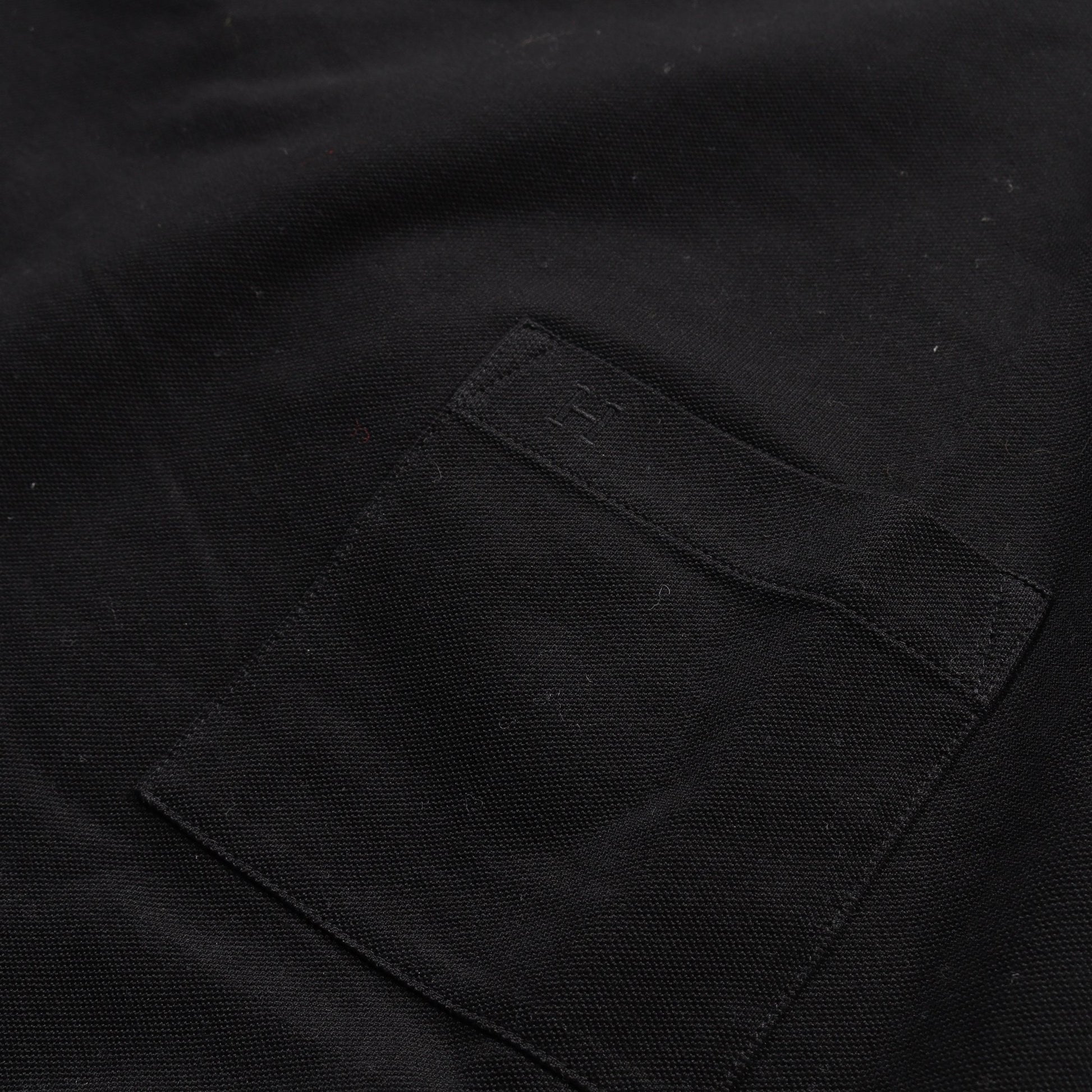 Tシャツ クルーネック ロゴ刺繡 コットン ブラック エルメス トップス HERMES