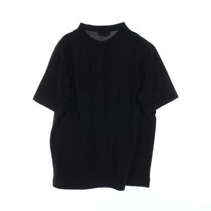 Tシャツ クルーネック ロゴ刺繡 コットン ブラック エルメス トップス HERMES
