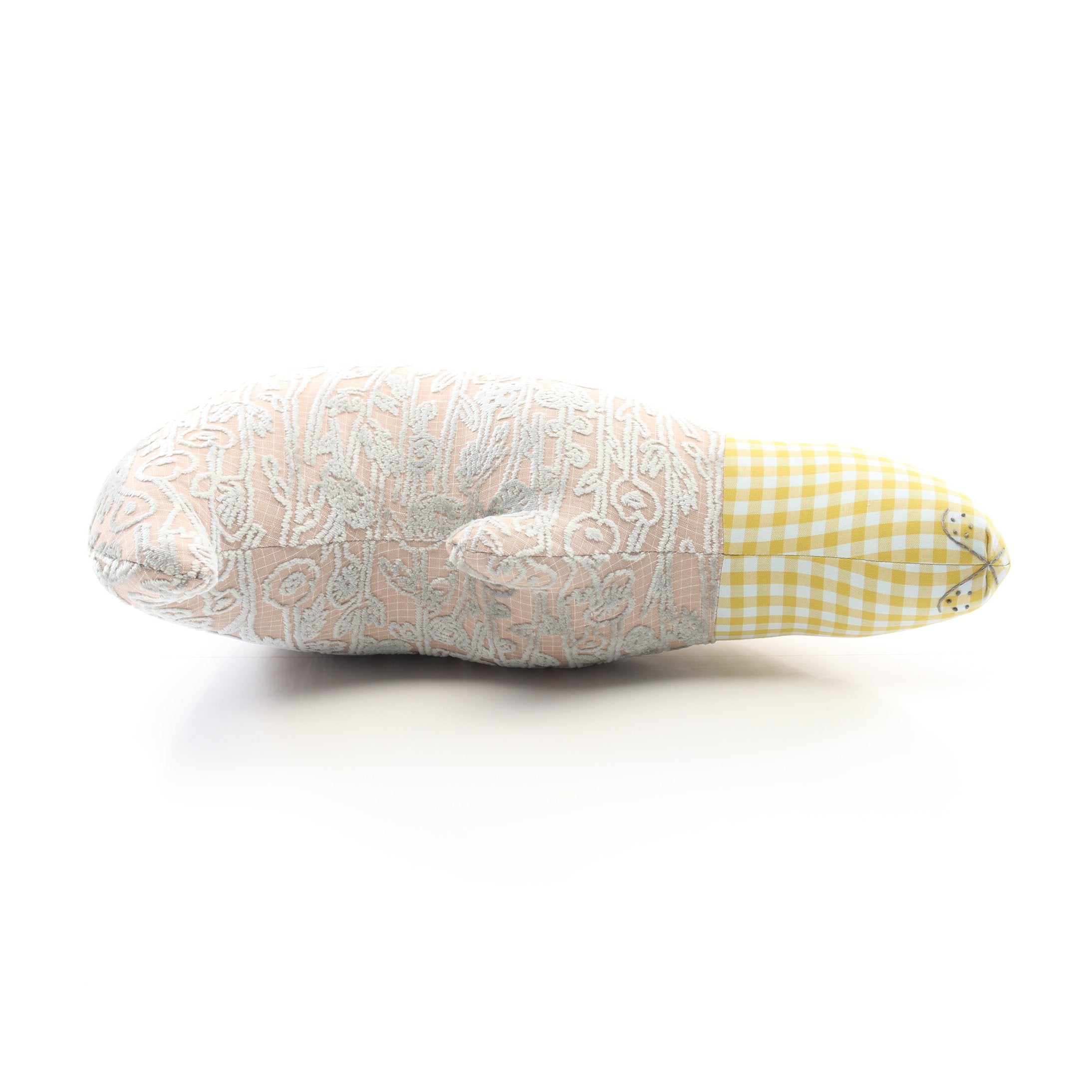 クッション うさぎ インテリア キャンバス ベージュ イエロー マルチ