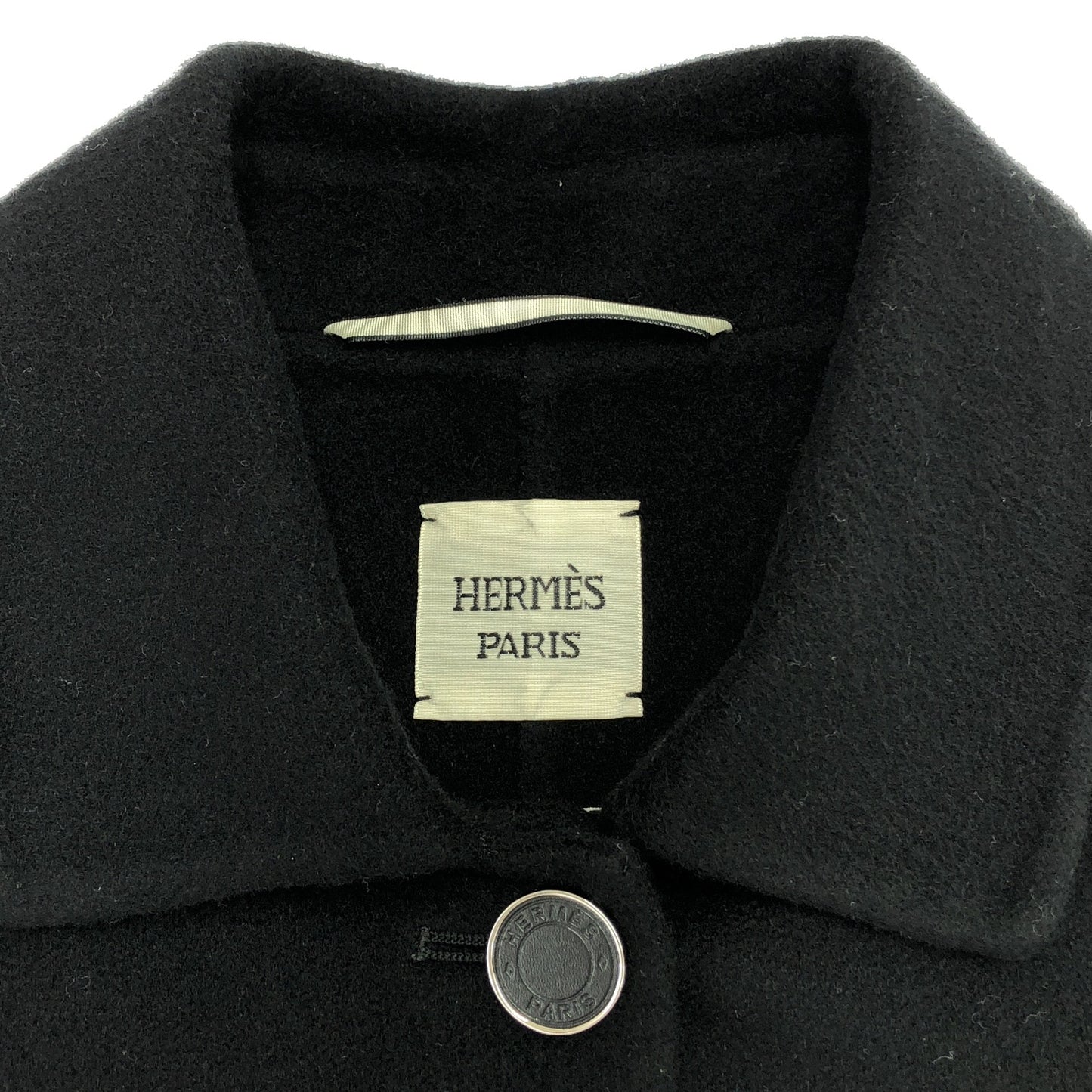 アウター ジャケット カシミヤ ブラック エルメス アウター HERMES