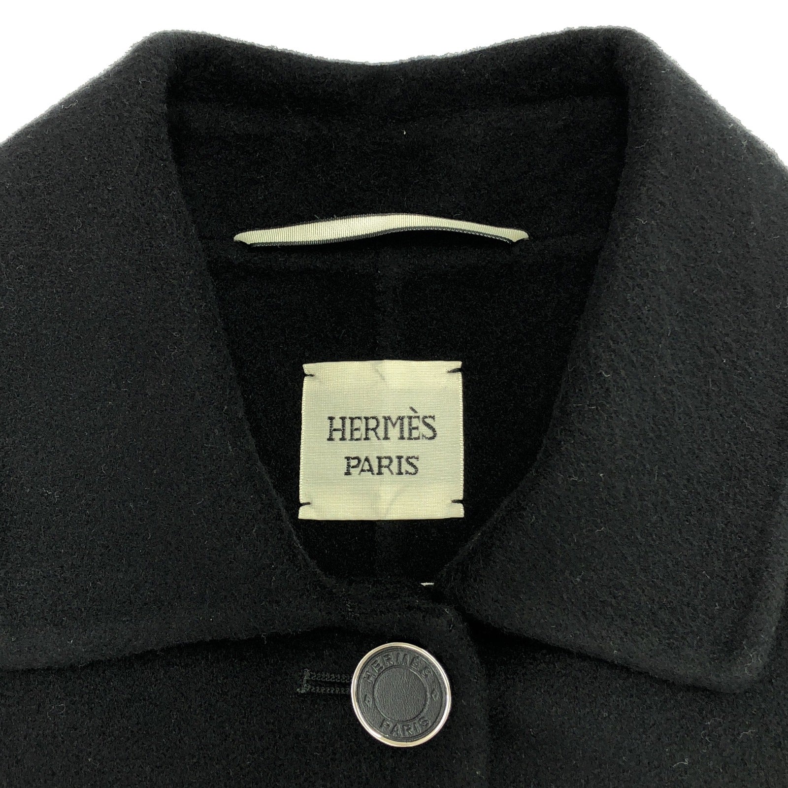 アウター ジャケット カシミヤ ブラック エルメス アウター HERMES
