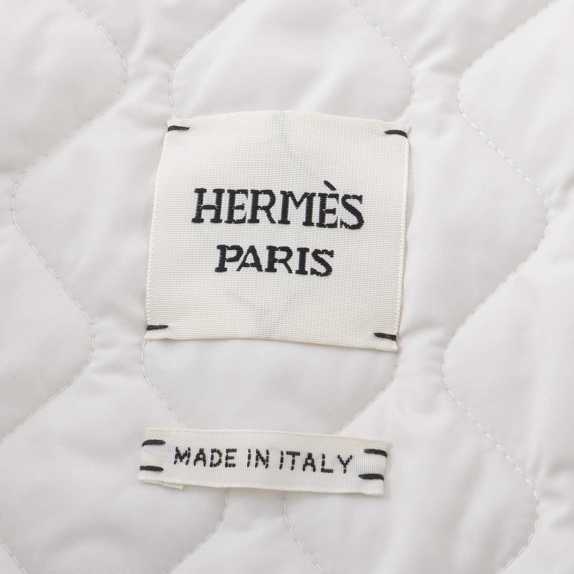 キルティングコート カシミヤ ホワイト エルメス アウター HERMES