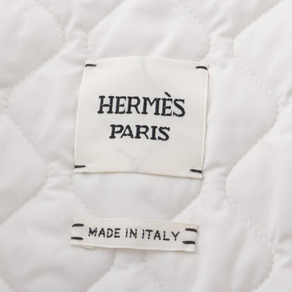 キルティングコート カシミヤ ホワイト エルメス アウター HERMES