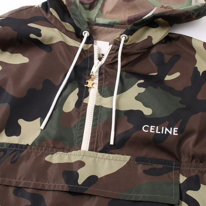 アノラック マウンテンパーカー 迷彩 カモフラ ナイロン ブラック ブラウン カーキグリーン フード付き セリーヌ アウター CELINE