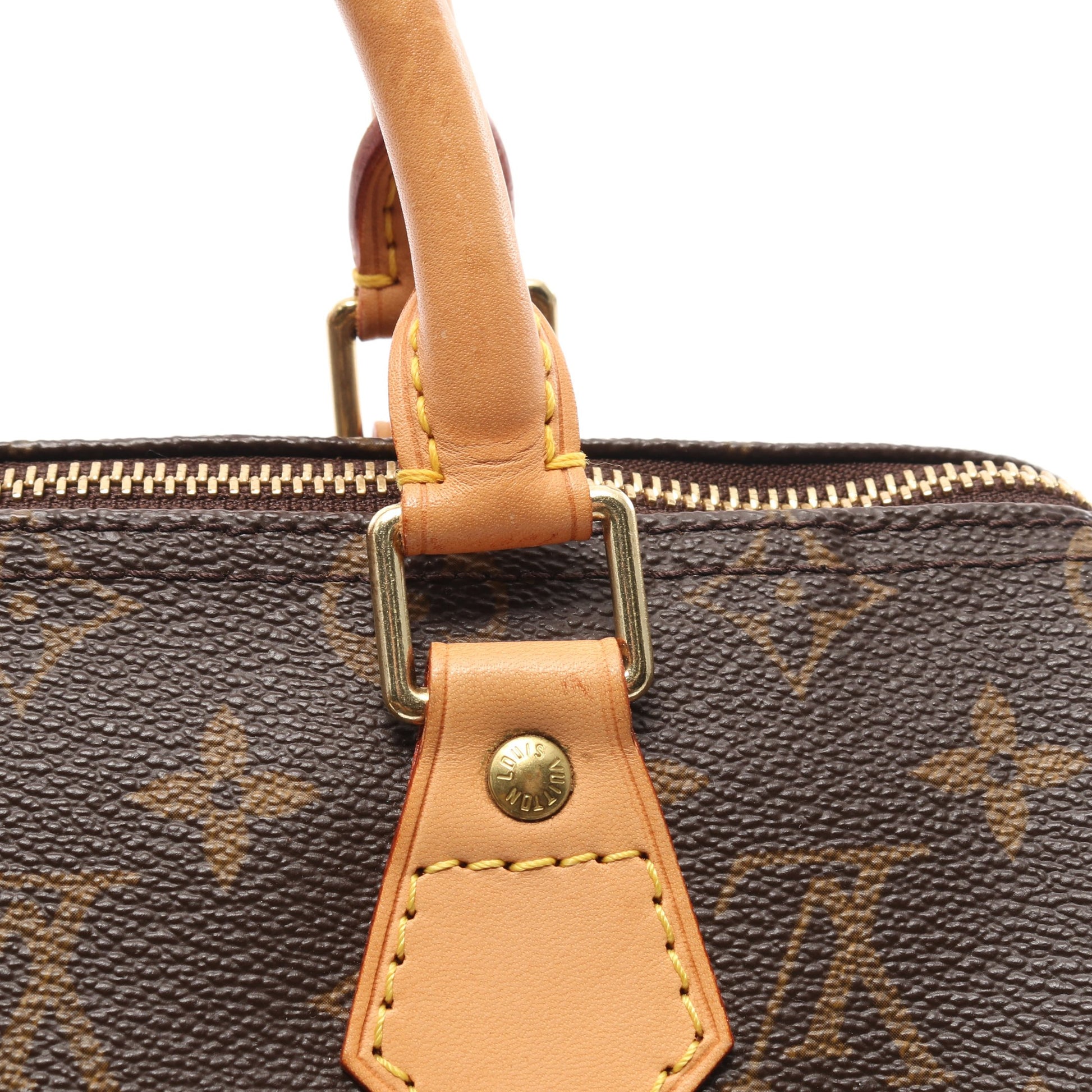 スピーディ25 モノグラム ハンドバッグ PVC レザー ブラウン ルイヴィトン バッグ LOUIS VUITTON