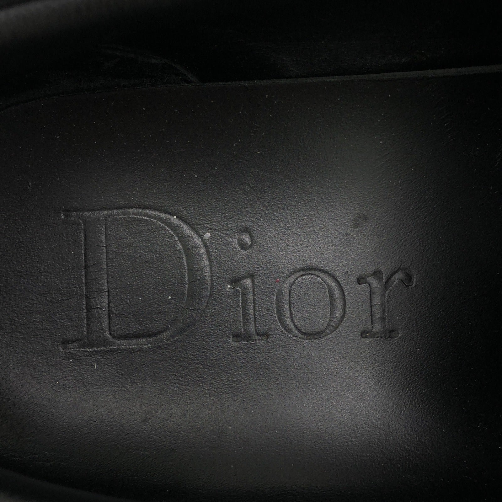 BEE エンブロイダリー スリッポン ブラック スリッポン レザー ブラック ディオールオム シューズ Dior HOMME