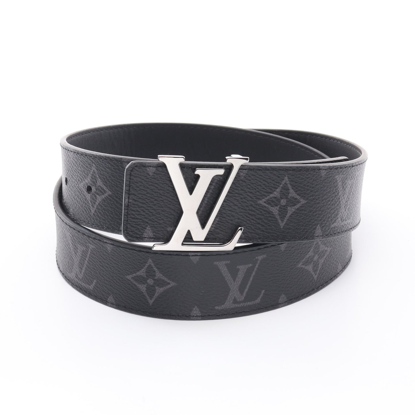 LVイニシャル 35MM リバーシブル モノグラムエクリプス ベルト PVC ブラック ルイヴィトン 財布・小物 LOUIS VUITTON