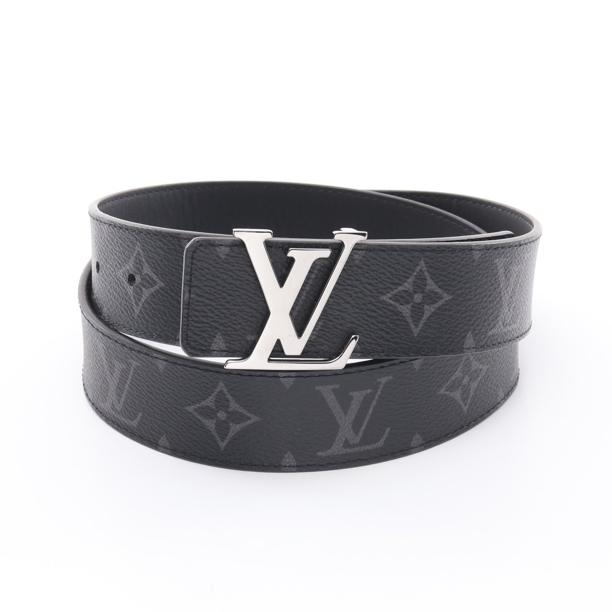 LVイニシャル 35MM リバーシブル モノグラムエクリプス ベルト PVC ブラック ルイヴィトン 財布・小物 LOUIS VUITTON