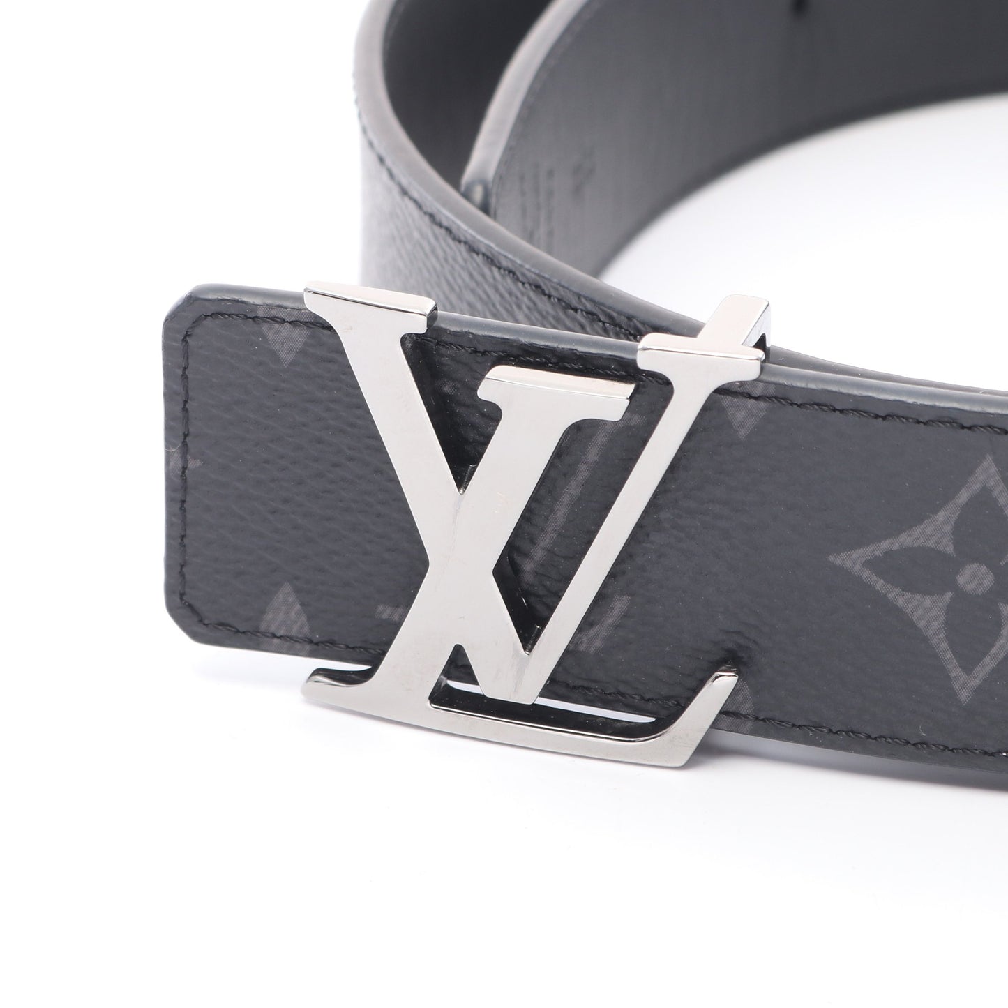 LVイニシャル 35MM リバーシブル モノグラムエクリプス ベルト PVC ブラック ルイヴィトン 財布・小物 LOUIS VUITTON