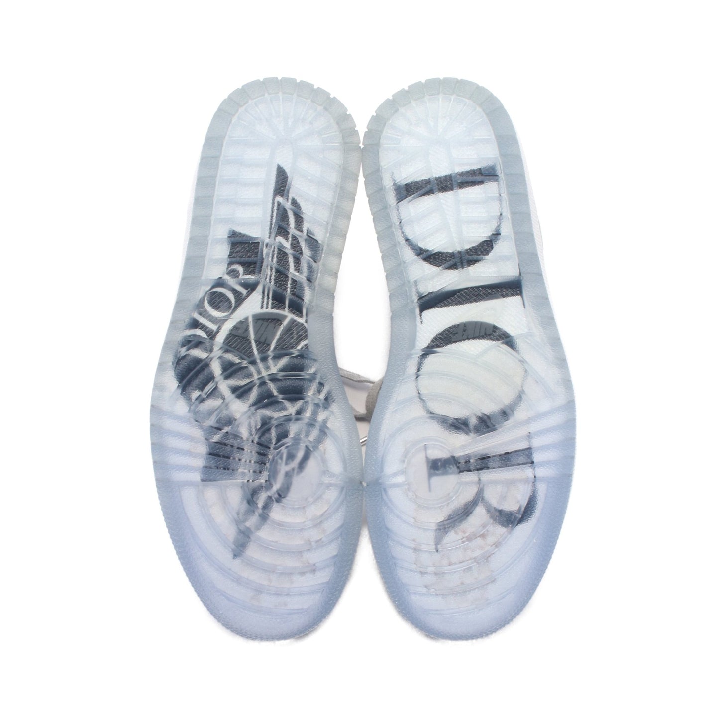 DIOR × NIKE Air Jordan 1 High ハイカットスニーカー レザー キャンバス グレー ホワイト ネイビー ディオール シューズ DIOR