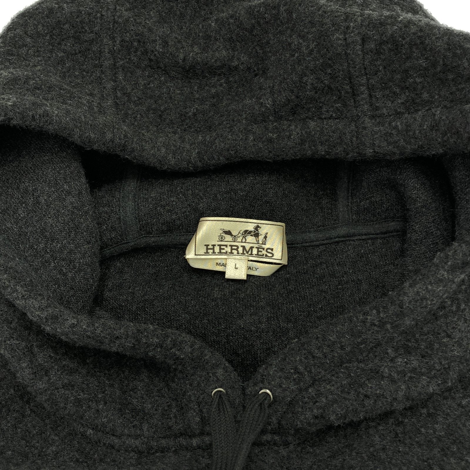 カシミアパーカー パーカー カシミヤ グレー エルメス – RECLO