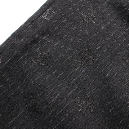 ココマーク パンツ ストライプ ウール ブラック シャネル ボトムス CHANEL