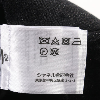 ココマーク パンツ ストライプ ウール ブラック シャネル ボトムス CHANEL