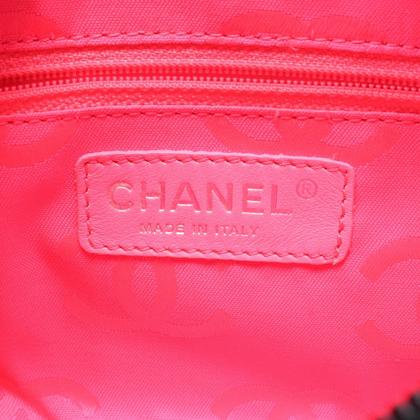 カンボンライン アクセサリーポーチ ハンドバッグ レザー ブラック ホワイト シルバー金具 シャネル バッグ CHANEL