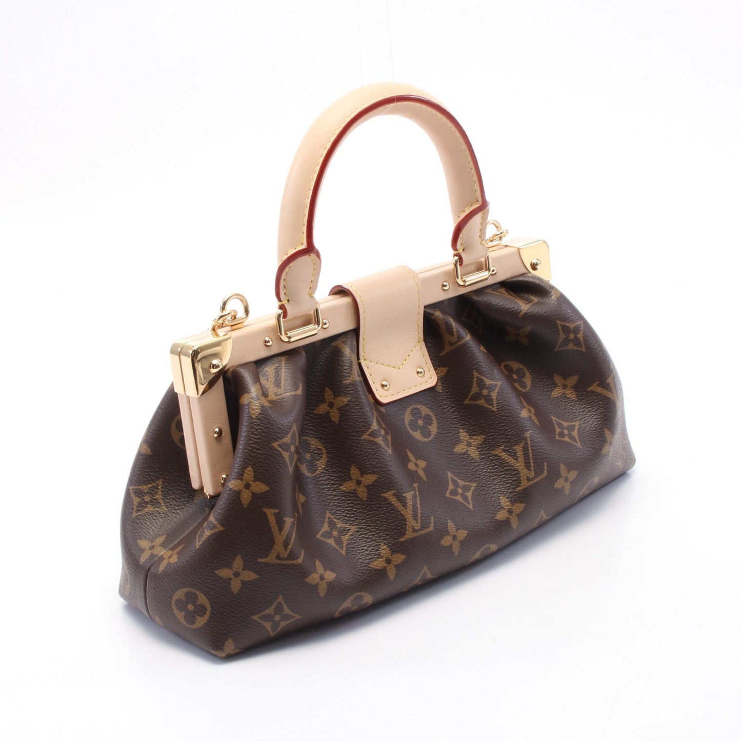 モノグラム クラッチ ハンドバッグ PVC レザー ブラウン ルイヴィトン バッグ LOUIS VUITTON